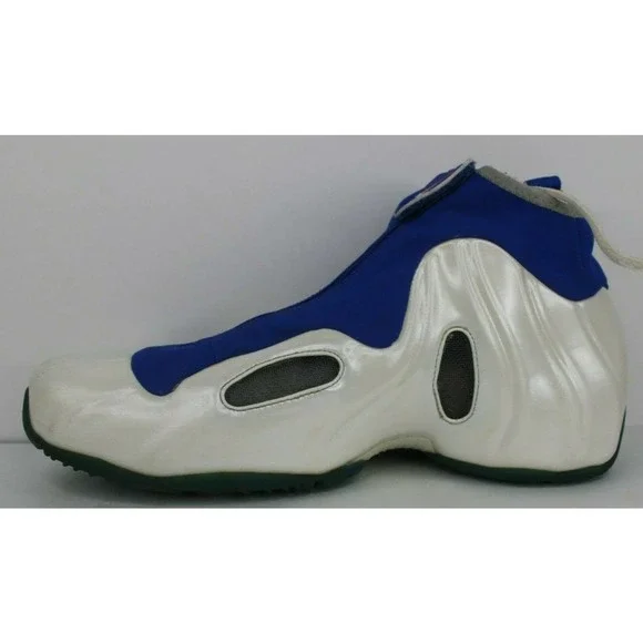 Size 12 - Nike Air Flightposite 2014 Knicks Whte orange blue foamposite - Picture 2 of 7